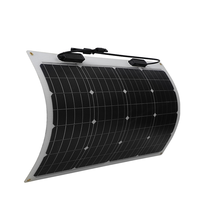 フレキシブル 単結晶 ソーラーパネル/太陽電池 50W - 12V / R-solar